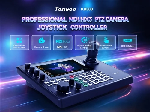 Tenveo wprowadza na rynek kontroler typu joystick PTZ KB500 NDI: jedna konsol...