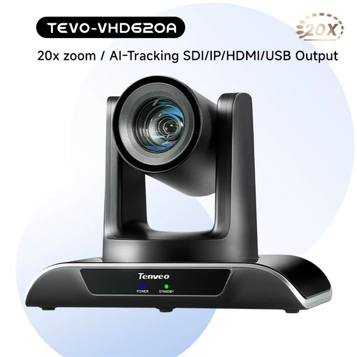 Kamera PTZ do wideokonferencji 1080p NDI 20x z automatycznym śledzeniem transmisji strumieniowej sportu w pomieszczeniach